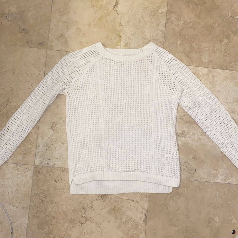 Cherokee White Net Long-Sleeve Shirt